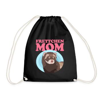 Frettchen Mom Frettchen Ferret Besitzer Geschenk - Turnbeutel - Schwarz - Vorne