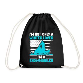 Motoneige Motoneige Cadeau motoneige - Sac de sport léger - noir - Devant