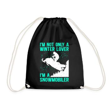 Snowmobile Snowmobile Gift - Drawstring Bag - black - Front