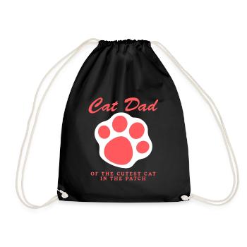 Chat Papa Chats Propriétaire de chat Chat Papa Cadeau - Sac de sport léger - noir - Devant