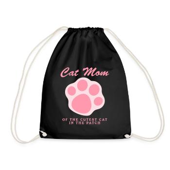 Chat Maman Chats Propriétaire de chat Chat Maman Cadeau - Sac de sport léger - noir - Devant
