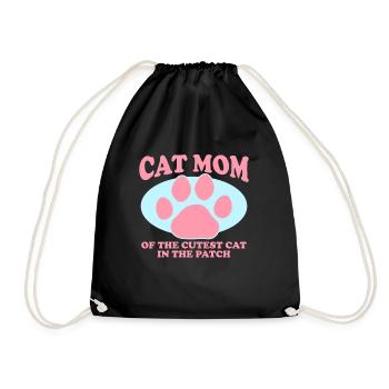 Chat Maman Chats Chat Maman Chat Propriétaire Cadeau - Sac de sport léger - noir - Devant