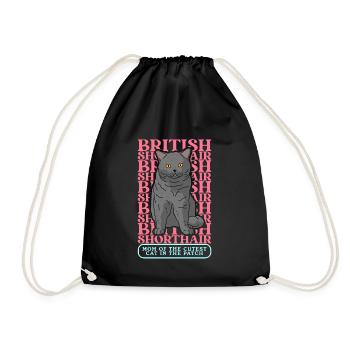 British Shorthair Mom Cats Cat Mom Cadeau - Sac de sport léger - noir - Devant