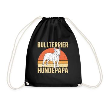 Bull Terrier Chien Papa Chien Propriétaire Cadeau - Sac de sport léger - noir - Devant