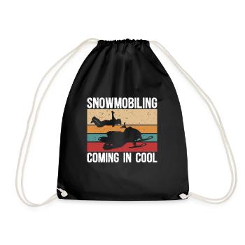 Snowmobile Snowmobile Gift - Drawstring Bag - black - Front
