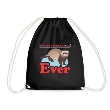 Frettchen Dad Besitzer Frettchen Geschenk - Turnbeutel - Schwarz - Vorne