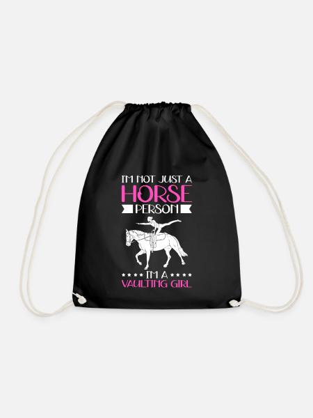Voltige Sport équestre Sports équestres Cheval Cadeau - Sac de sport léger - noir