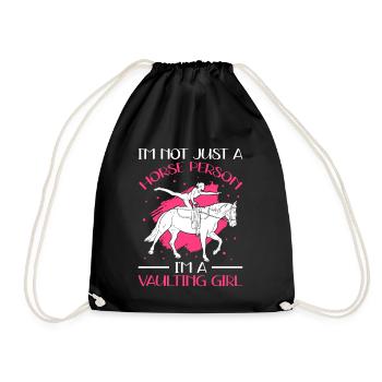 Vaulting Equestrian Sports Equestrian Sports Gift - Drawstring Bag - black - Front