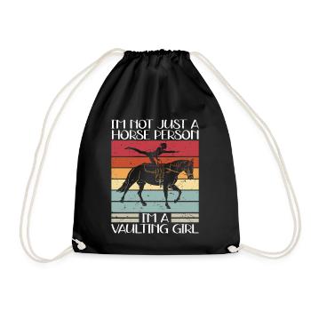 Vaulting Horses Equestrian Sport Equestrian Gift - Drawstring Bag - black - Front