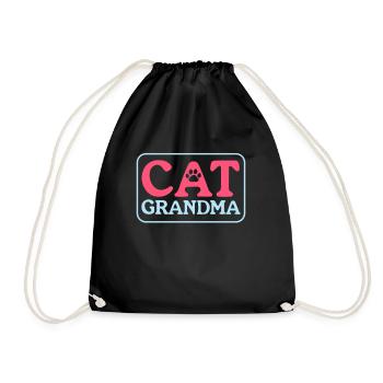 Chats Grand-mère Chat Mama Chat Propriétaire Cadeau - Sac de sport léger - noir - Devant