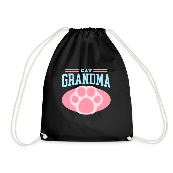 Chats Grand-mère Chat Propriétaire Cadeau - Sac de sport léger - noir - Devant