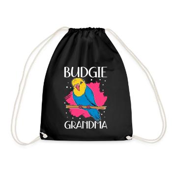 Budgerigar Grand-mère Budgerigars Cadeau - Sac de sport léger - noir - Devant