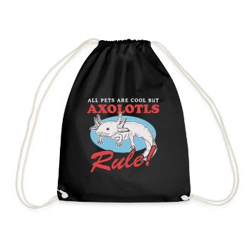 Cadeau d’amphibiens à queue d’Axolotl - Sac de sport léger - noir - Devant