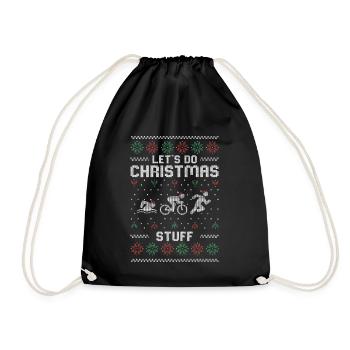 Ugly Christmas | Ugly Christmas Gift - Drawstring Bag - black - Front