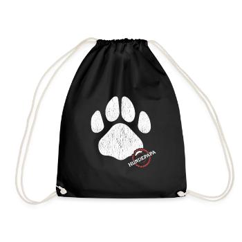 Dog Papa Master Dog Owner Dogs Gift - Drawstring Bag - black - Front