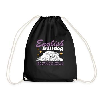 Bouledogue anglais Chien bouledogue anglais cadeau - Sac de sport léger - noir - Devant