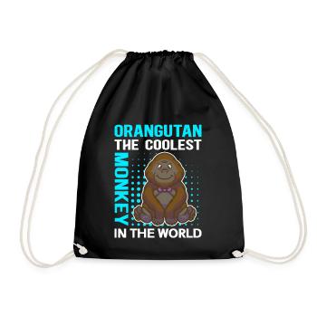 | des orangs-outans Cadeau d’orang-outan singe - Sac de sport léger - noir - Devant