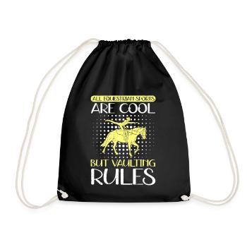 Vaulting Equestrian Sports Equestrian Sports Gift - Drawstring Bag - black - Front