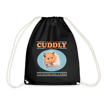 Hamster Dwarf Hamster Golden Hamster Gift - Drawstring Bag - black - Front