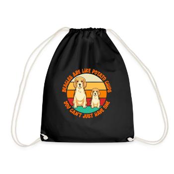 Beagle Dogs Dog Owner Dog Owner Gift - Drawstring Bag - black - Front