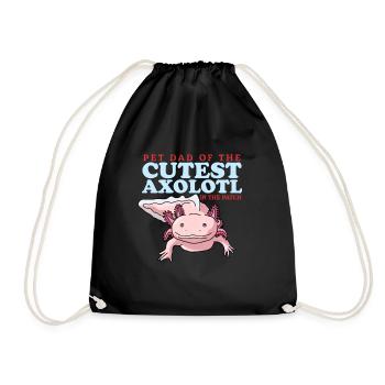 Axolotl Papa | Cadeau de Salamandre Axolotl - Sac de sport léger - noir - Devant
