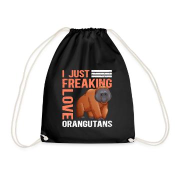 Singes orangs-outans Cadeau Orang-outan - Sac de sport léger - noir - Devant