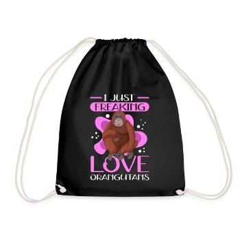 Orang-outan Orang-outan Singe Cadeau - Sac de sport léger - noir - Devant