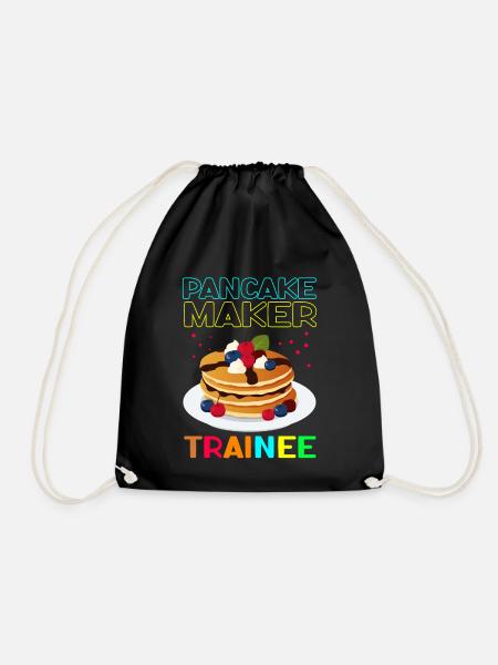 Pancakes Pancake Pancake Gift - Drawstring Bag - black