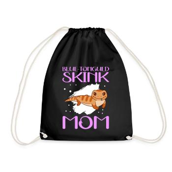 Bluetongued Skink Blue Tongued Skink Mom Gift - Drawstring Bag - black - Front