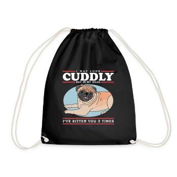 Pug Dogs Dog Owner Dog Owner Gift - Drawstring Bag - black - Front