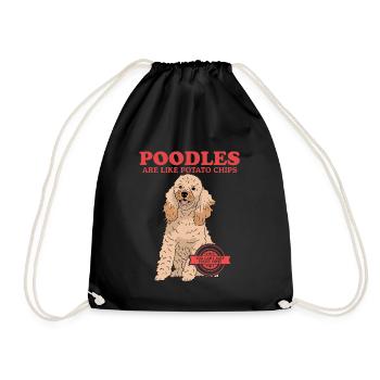 Poodle Dog Dog Owner Dog Lovers Gift - Drawstring Bag - black - Front