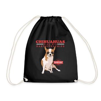 Chihuahua Dog Owner Dogs Gift - Drawstring Bag - black - Front