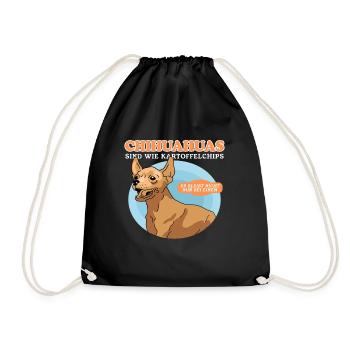 Chihuahua Dogs Dog Owner Gift - Drawstring Bag - black - Front