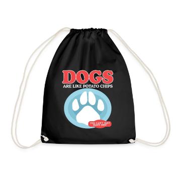 Dogs Dog Owner Dog Lovers Gift - Drawstring Bag - black - Front