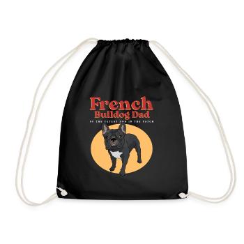 Français Papa Bulldog Français Bulldog Dogs - Sac de sport léger - noir - Devant