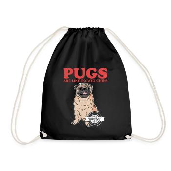 Pug Dogs Dog Owner Dog Owner Gift - Drawstring Bag - black - Front