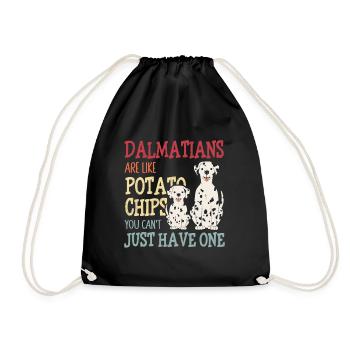 Dalmatian Dog Owner Dog Gift - Drawstring Bag - black - Front