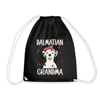 Grand-mère dalmate | Chiens Dog Owner Cadeau - Sac de sport léger - noir - Devant