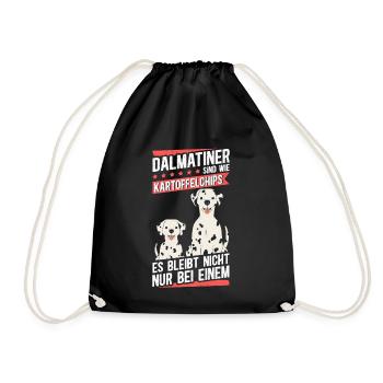 Dalmatian Dogs Dog Owner Gift - Drawstring Bag - black - Front