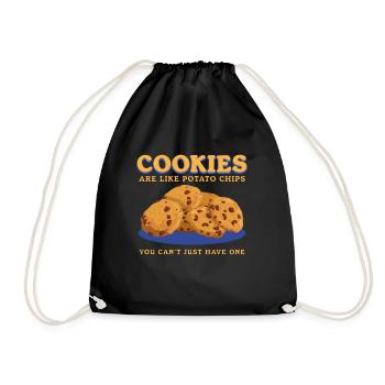 Cookies Cookie Cookie Baking Cookies Cookies Gift - Drawstring Bag - black - Front