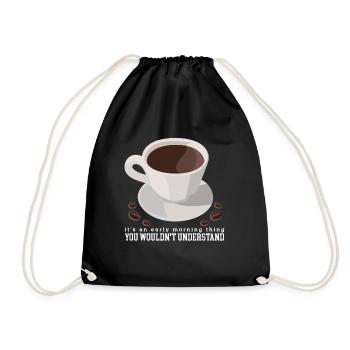 Coffee coffee drinkers | Coffee Lovers Gift - Drawstring Bag - black - Front