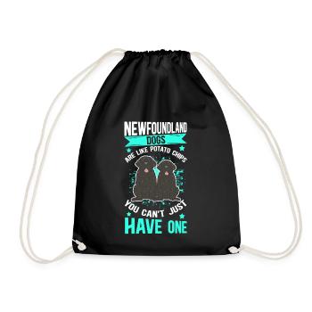 Newfoundland Dog Owner Dog Gift - Drawstring Bag - black - Front