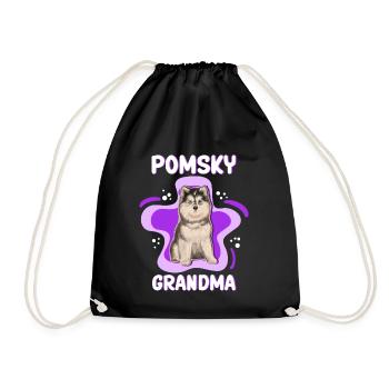 Pomsky Grandma Dog Dog Dog Owner Cadeau - Sac de sport léger - noir - Devant