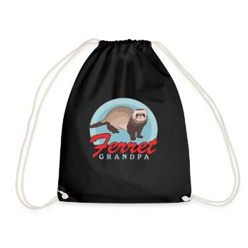 Frettchen Grandpa Frettchen Besitzer Geschenk - Turnbeutel - Schwarz - Vorne