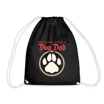 Dog Papa Master Dogs Dog Owner Gift - Drawstring Bag - black - Front