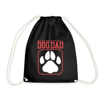 Dog Papa Master Dog Dog Owner Gift - Drawstring Bag - black - Front
