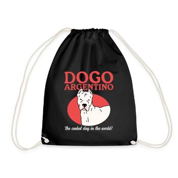 Dogo Argentino Dogs Dog Owner Gift - Drawstring Bag - black - Front