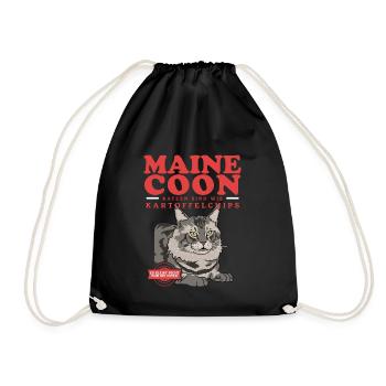 Maine Coon Cat Cat Owner Gift - Drawstring Bag - black - Front