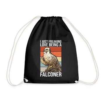 Fauconnerie Fauconnerie Décapage Cadeau de chasse au faucon - Sac de sport léger - noir - Devant