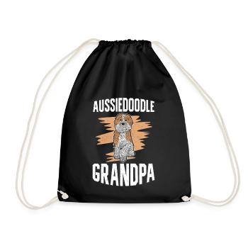 Aussiedoodle Grandpa Dog Owner Dog Cadeau - Sac de sport léger - noir - Devant